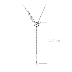 Колье из серебра с фианитами