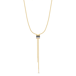 Колье из желтого золота с бриллиантом