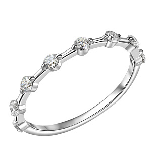 Кольцо из белого золота с бриллиантом