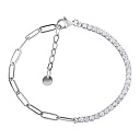 Браслет декоративный из серебра с фианитом