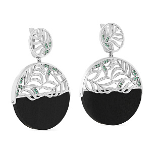 Серьги с английским замком из серебра