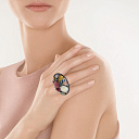 Кольцо из золота с бриллиантами, корундами