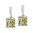 Серьги с английским замком из серебра с перламутром