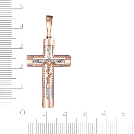 Крест из комбинированного золота