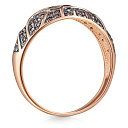 Кольцо из красного золота с фианитом