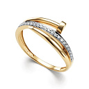 Кольцо из желтого золота с бриллиантами