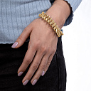 Браслет декоративный из серебра с позолотой