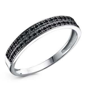 Кольцо из серебра с фианитом