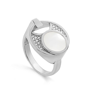 Кольцо из серебра с перламутром