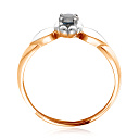 Кольцо из красного золота с сапфиром