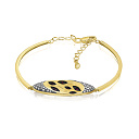 Браслет из желтого золота с бриллиантами, рубинами