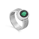 Кольцо из серебра с агатом