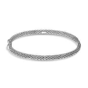 Браслет жесткий из серебра