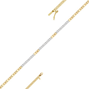 Браслет из желтого золота с бриллиантом