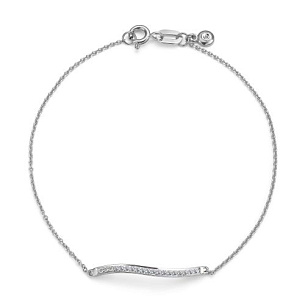 Браслет из белого золота с бриллиантом