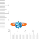 Кольцо из серебра с топазом, эмалью