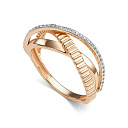 Кольцо из красного золота с бриллиантами