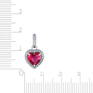 Подвеска из серебра с фианитом