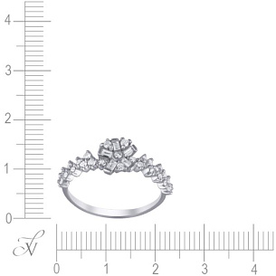 Кольцо из белого золота с бриллиантами