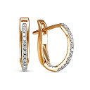 Серьги из красного золота с бриллиантами