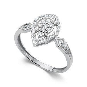 Кольцо из белого золота с бриллиантом