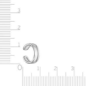 Серьга одиночная из серебра