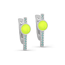 Серьги с английским замком из серебра