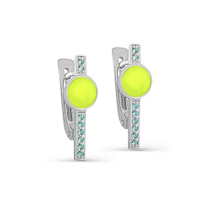 Серьги с английским замком из серебра