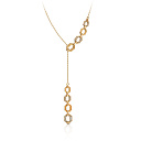 Колье из желтого золота, плетение якорное