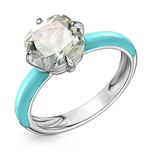 Кольцо из серебра с эмалью