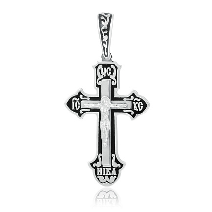 Крест из серебра с эмалью