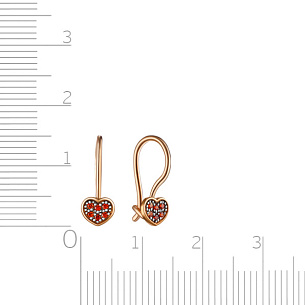 Серьги с французским замком из серебра с позолотой