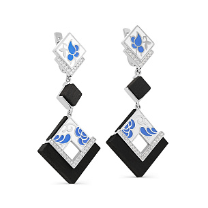 Серьги с английским замком из серебра