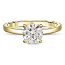 Кольцо из желтого золота с бриллиантом