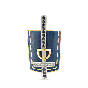 Подвеска из желтого золота с бриллиантом