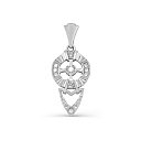 Подвеска из серебра с фианитами