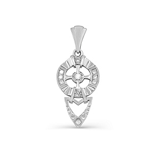 Подвеска из серебра с фианитом