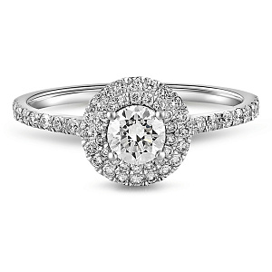 Кольцо из белого золота с бриллиантами