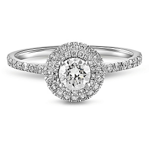 Кольцо из белого золота с бриллиантом