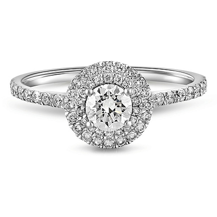 Кольцо из белого золота с бриллиантами