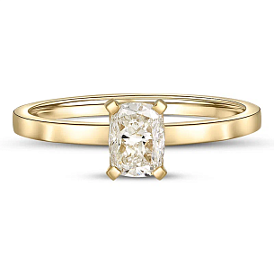 Кольцо из желтого золота с бриллиантом