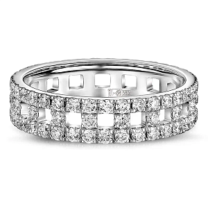 Кольцо из белого золота с бриллиантами