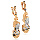 Серьги с английским замком из красного золота с бриллиантами