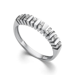 Кольцо из белого золота с бриллиантами