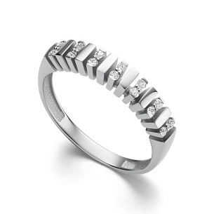 Кольцо из белого золота с бриллиантом