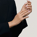 Браслет декоративный из желтого золота с бриллиантами, плетение якорное