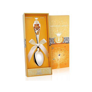 Ложка детская из серебра Мишка 