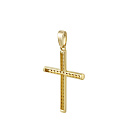 Крест из желтого золота с бриллиантами