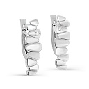 Серьги с английским замком из серебра с фианитами