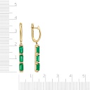 Серьги с английским замком из желтого золота с бриллиантами